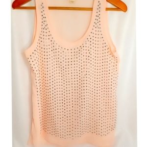 Pretty Rebellious Blush Bling Tank Top Women's XS